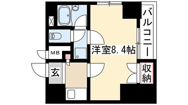 パックス今池 301｜愛知県名古屋市千種区今池５丁目(賃貸マンション1K・3階・24.88㎡)の写真 その2