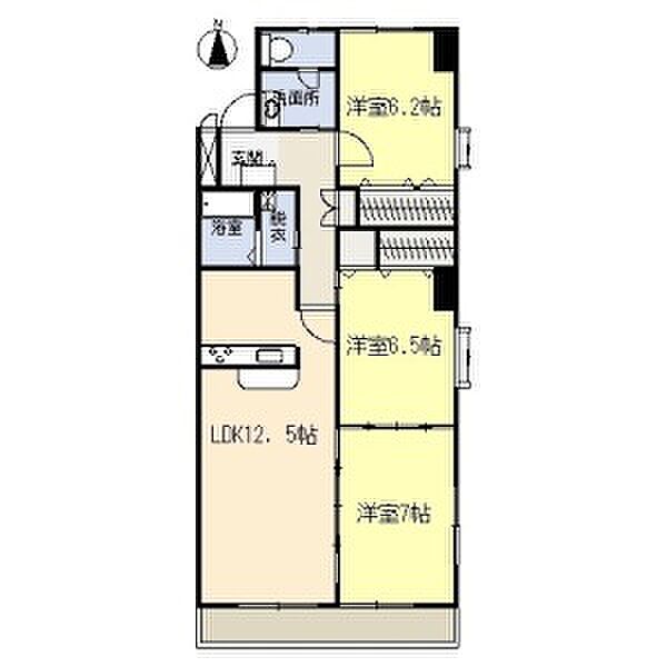 サンシティ貴船 101｜愛知県名古屋市名東区陸前町(賃貸マンション3LDK・1階・79.50㎡)の写真 その2