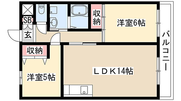 ネイティブプレース梅森 202｜愛知県日進市梅森台２丁目(賃貸アパート2LDK・2階・56.70㎡)の写真 その2