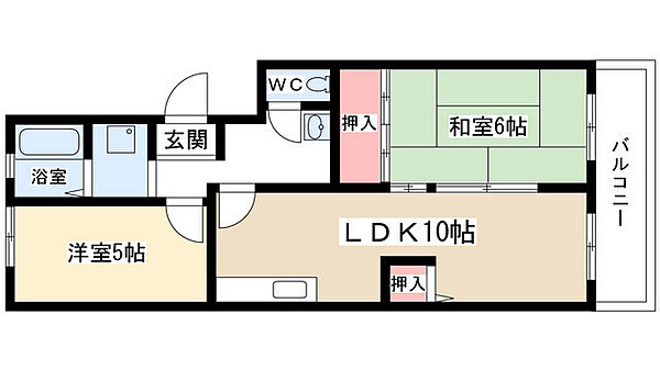 サンコーハイツ 307｜愛知県名古屋市名東区上社２丁目(賃貸マンション2LDK・3階・45.00㎡)の写真 その2