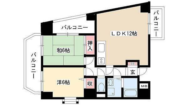 Fix Sun Age 名東 101｜愛知県名古屋市名東区名東本通５丁目(賃貸マンション2LDK・1階・60.61㎡)の写真 その2