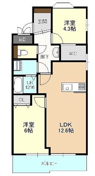 グリーンハイツ中新田 101｜愛知県名古屋市守山区新城(賃貸マンション2LDK・1階・53.99㎡)の写真 その2