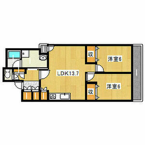 レスプランドール 201｜愛知県名古屋市名東区猪高台２丁目(賃貸マンション2LDK・2階・58.90㎡)の写真 その2