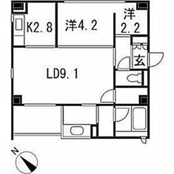 パークホームズ覚王山イースト 1LDKの間取図画像