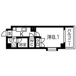 アールズヒルズ社台 1Kの間取図画像