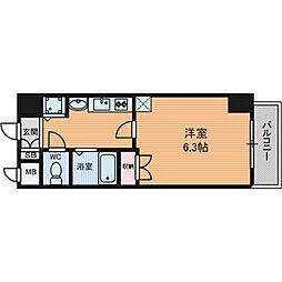 プレミアムコート名古屋金山インテルノ 1Kの間取図画像
