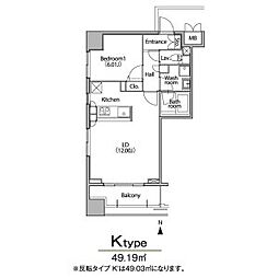 グランアベニュー栄 1LDKの間取図画像