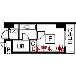 パルテノンリンデン 1Kの間取図画像