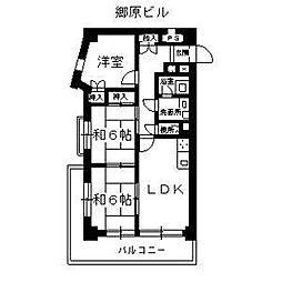 郷原ビル 3LDKの間取図画像