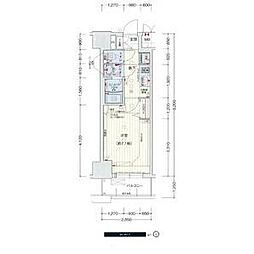 プレサンス久屋大通公園セラフィ 1Kの間取図画像