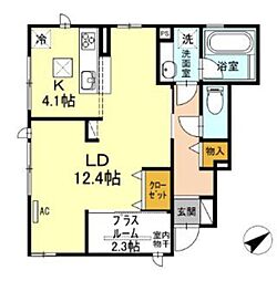 LiminesS ワンルームの間取図画像