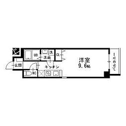 シーム・ドエル筒井 ワンルームの間取図画像