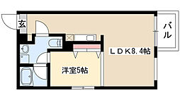 クロサスレジデンス徳川園 1LDKの間取図画像