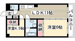 第2太田コーポ 2LDKの間取図画像