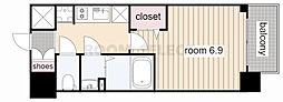 プレサンス広小路通葵 1Kの間取図画像