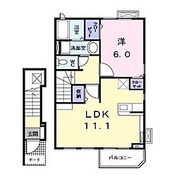 カーサプリーマ2 1LDKの間取図画像