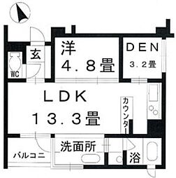 パークホームズ覚王山イースト 1LDKの間取図画像