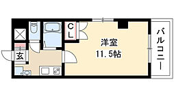 THUマンション 1Kの間取図画像