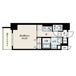 S-RESIDENCESENGENCHO 1Kの間取図画像