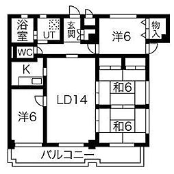 メゾン丸山 4LDKの間取図画像