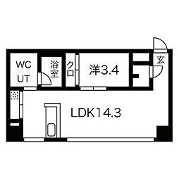 コレクション名駅3 1LDKの間取図画像