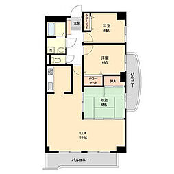 RESIDENCEGOKISOSQUARE 3LDKの間取図画像