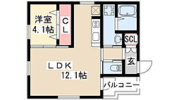 グランレーヴ吹上 1LDKの間取図画像