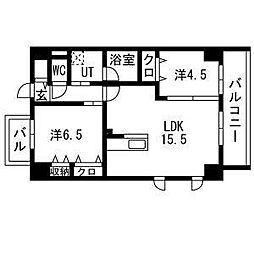 ポルタニグラ大須観音 2LDKの間取図画像