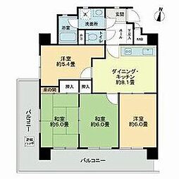 ライオンズマンション尾頭橋 4DKの間取図画像