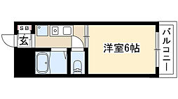 ナビシティ上社 1Kの間取図画像