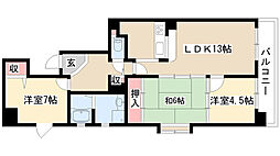 グランドメゾン六番町 3LDKの間取図画像