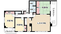 アルカディア5 3LDKの間取図画像