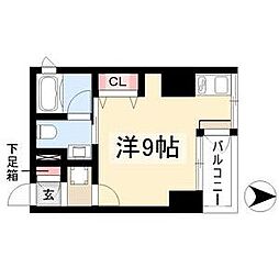 ベレーサ新瑞橋 ワンルームの間取図画像