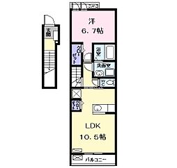 リバープレイス 1LDKの間取図画像