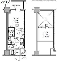 S-RESIDENCE植田asolea(アソレア) 1Kの間取図画像