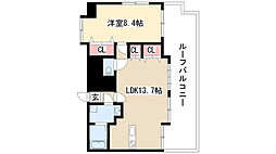 アンシャンテ車道 1LDKの間取図画像