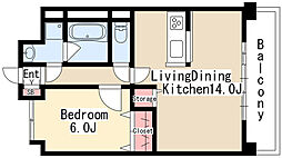 プラムガーデン 1LDKの間取図画像
