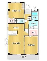 グレース戸田 2LDKの間取図画像