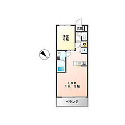 ニッセイディーセント金山 1LDKの間取図画像