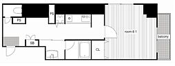 セイワパレス丸の内駅前 1Kの間取図画像