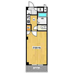 グリーンヒルズ12 1Kの間取図画像