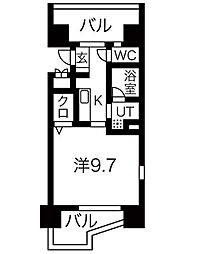 CASTELLOASSO 1Kの間取図画像