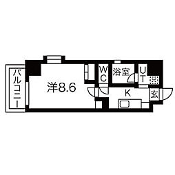 イースタンヒルズ本郷駅前 1Kの間取図画像