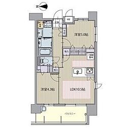 名古屋市西区庄内通3丁目マンション 2LDKの間取図画像