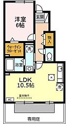 ラルーチェ 1LDKの間取図画像