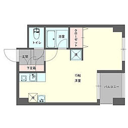 YK50 ワンルームの間取図画像