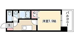 KDXレジデンス神宮前 1Kの間取図画像