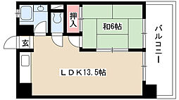 第一オオタビル 1LDKの間取図画像
