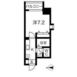チェルトヴィータ 1Kの間取図画像