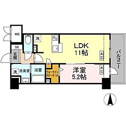 ウインナーワルツ名駅 1LDKの間取図画像